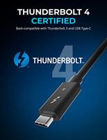 SABRENT Thunderbolt 4 40 Gbps Oplaadkabel 2M lange USB Type-C Kabel | 8K 60Hz Weergave |PD Ondersteunt 100W (5A, 20V) Opladen | E-Mark Chip | (Gecertificeerd door Intel) zwart (CB-T4M2). - thumbnail