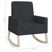 Schommelstoel stof zwart - thumbnail