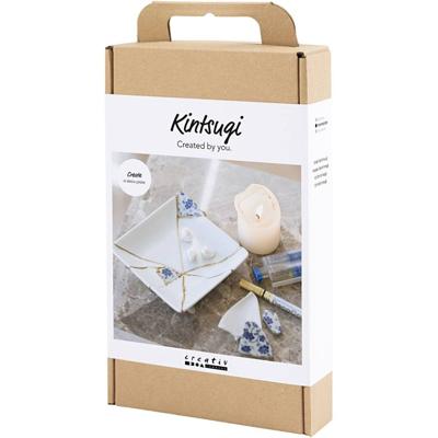Creativ Company Hobbyset kintsugi, schaal, blauw, goud, wit, 1 doos