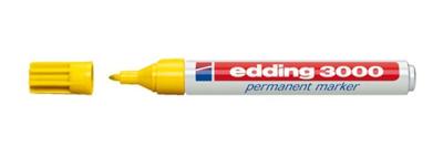 Permanente markeerstift Edding 3000 Geel (10 Stuks)