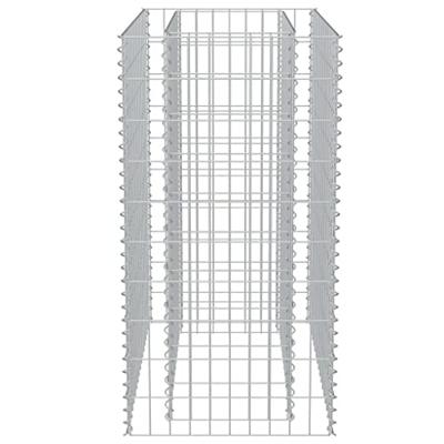 Gabion plantenbak 90x50x100 cm gegalvaniseerd staal - thumbnail