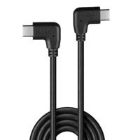 Lindy USB 2.0 type C naar C kabel, gebogen, 1 m - thumbnail