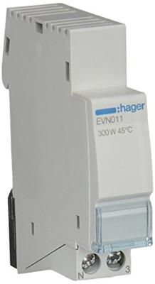 Hager EVN011 DIN-rail dimmer Geschikt voor lampen: LED-lamp, Gloeilamp, Halogeenlamp Grijs
