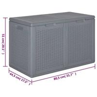 Tuinbox 180 L PP rattan grijs - thumbnail