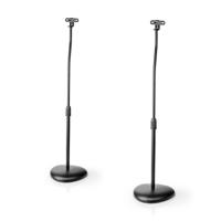 Speakerbeugel | Universeel | Standaard | 4.5 kg | Hoogte Verstelbaar | ABS / Staal | Zwart - thumbnail