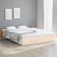 Bedframe zonder matras massief hout 200x200 cm - thumbnail
