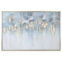 Schilderij Home ESPRIT Blauw Wit Abstract Modern 187 x 3,8 x 126 cm - thumbnail