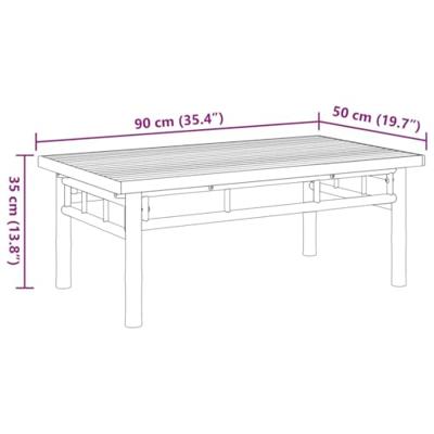 Salontafel 90x50x35 cm bamboe - thumbnail