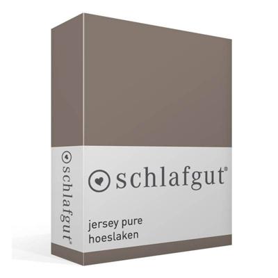 Schlafgut Schlafgut Pure Jersey Hoeslaken S - 90x190 - 100x220 790 Sand Deep