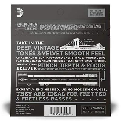 D'Addario ETB92-5 tapewound medium 50-135 basgitaar snarenset D'Addario ETB92-5 tapewound medium 50-135 basgitaar snarenset