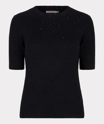 Esqualo Top rib s/slve studs | Black