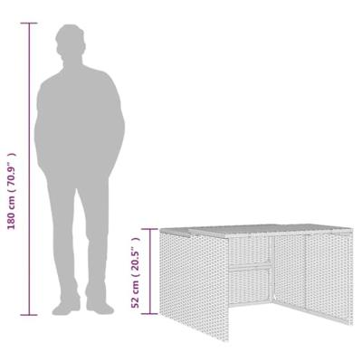 VidaXL Garage voor robotmaaier 86x90x52/57 cm poly rattan beige VidaXL Garage voor robotmaaier 86x90x52/57 cm poly rattan beige