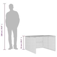 VidaXL Garage voor robotmaaier 86x90x52/57 cm poly rattan beige - thumbnail