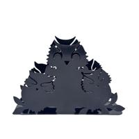 Servethouder Versa Zwart Metaal Staal Ijzer 4,5 x 10 x 15 cm - thumbnail