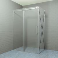 Douchedeur Boss & Wessing Rollo Schuifdeur 140x200 cm 8 mm Nano coating RVS Look Boss & Wessing - thumbnail
