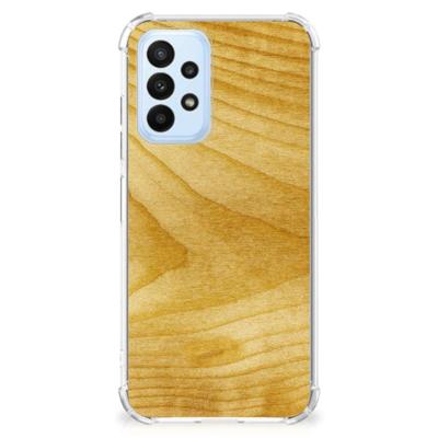 Samsung Galaxy A23 Stevig Telefoonhoesje Licht Hout