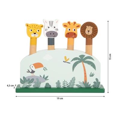 Small Foot - houten dierenvormenspel safari fsc
