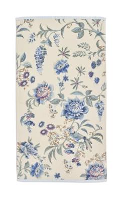 Pip Studio Pip Studio Secret Garden handdoek WitBlauw 55x100 cm