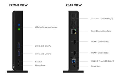 ICY BOX ib-dk2251ac dockingstation (zwart)