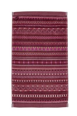 Pip Studio Pip Studio Geometric Print handdoek Donkerroze 55x100 cm