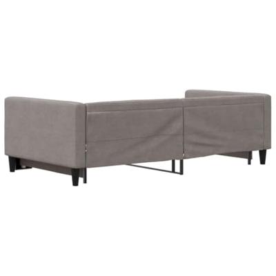 Slaapbank met onderschuifbed 100x200 cm stof taupe