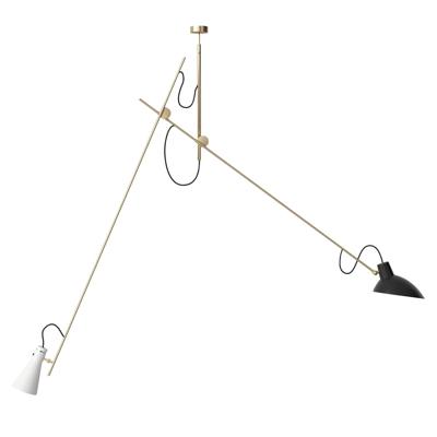 Astep VV Cinquanta Suspension Hanglamp - Messing/Zwart & Wit