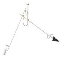Astep VV Cinquanta Suspension Hanglamp - Messing/Zwart & Wit - thumbnail