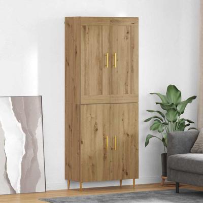 Hoge kast Artisan Eiken 69,5 x 34 x 180 cm Bewerkt hout