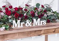 Houten Decoratie Mr & Mrs Wit - thumbnail