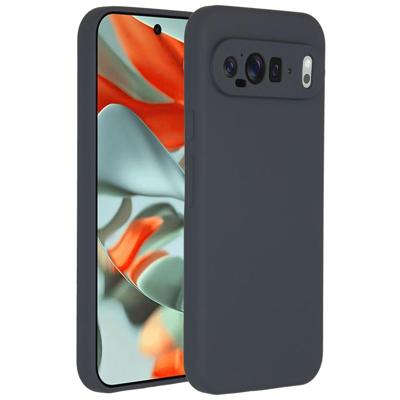 Accezz Liquid Silicone Backcover Google Pixel 9 Pro XL Telefoonhoesje Blauw