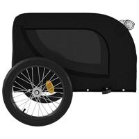 Hondenfietstrailer oxford stof en ijzer zwart - thumbnail