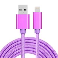 3m 3A geweven stijl metaal hoofd 8 pins naar USB Data / de kabel van de lader voor iPhone X / iPhone 8 & 8 Plus / iPhone 7 & 7 Plus / iPhone 6 & 6s & - thumbnail