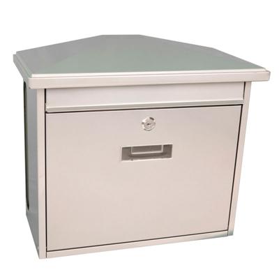 Basic wandbrievenbus met krantenvak Zamoran - zilvergrijs