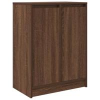 Dressoir 57x34x76 cm bewerkt hout bruin eikenkleurig - thumbnail