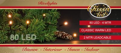 LED classic indoor rice 80 lampjes 4m 2m aanloopsnoer zwart Classic Led CoenBakker - Annas collection