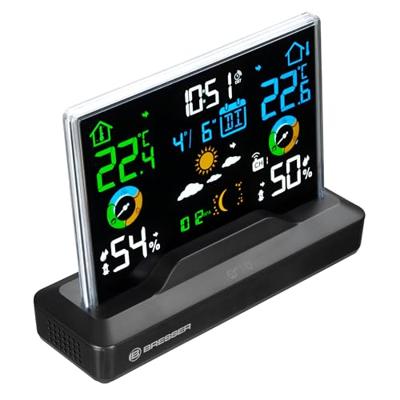 Draadloos BRESSER kleur-weerstation met randloos display