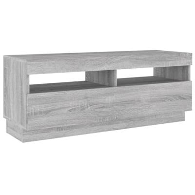 Tv-meubel met LED-verlichting 100x35x40 cm grijs sonoma eiken