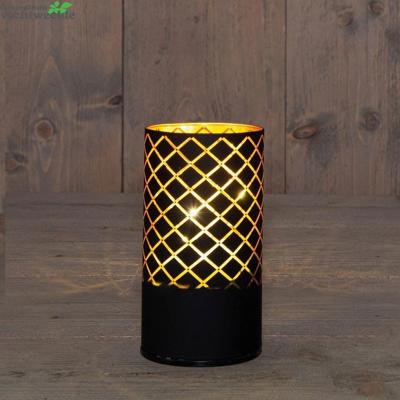 Cylinder glas 10led warm wit d9hx16 cm mat zwart Anna's Collection - Annas collection Cylinder glas 10led warm wit d9hx16 cm mat zwart Anna's Collection - Annas collection