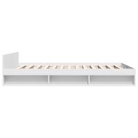Bedframe met lades bewerkt hout wit 120x200 cm - thumbnail