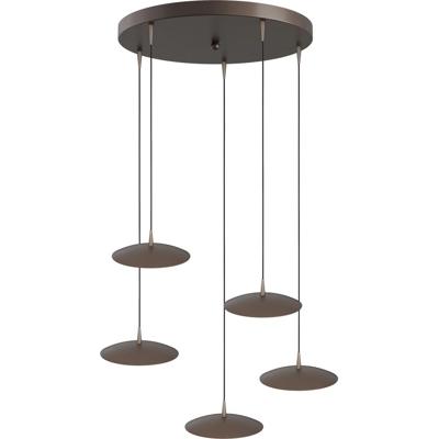 Masterlight 5-lichts hanglampScala Ø 50cm cacao bruin - 2192-15-15-50-5-20