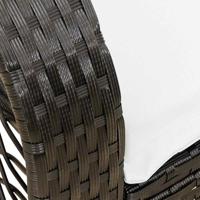 Tuinschommelstoel met kussens poly rattan zwart - thumbnail