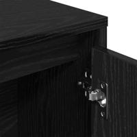 Boekenkast 89x24x101,5 cm bewerkt hout zwart eikenkleurig - thumbnail