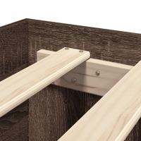 Bedframe zonder matras bewerkt hout bruin eikenkleur 140x190 cm - thumbnail