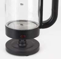 Waterkoker JATA 1500 W 1,2 L Transparant Roestvrij staal Borosilicaatglas - thumbnail