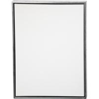 Creativ Company Canvas met lijst, afm 60x80 cm, 360 gr, antiek zilver, wit, 1 stuk - thumbnail