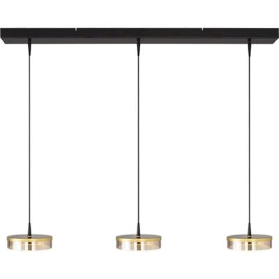 Masterlight 3-lichts hanglampImperia 100cm zwart met goud - 2041-05-02-02-100-3