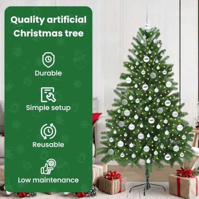 VidaXL Kerstboom met 300 led met standaard groen 180 cm pe VidaXL Kerstboom met 300 led met standaard groen 180 cm pe