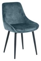 Artistiq Eetkamerstoel 'Kofi' Velvet, kleur blauw - thumbnail