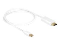 High Speed HDMI - Videoaudio-kabel - Mini DisplayPort (M) naar HDMI (M) - 1 m - wit - 4K ondersteuning - thumbnail