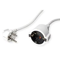 BACHMANN geaarde verlengkabel, 230VAC, wit, 5 m - thumbnail